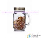 16oz Glass Mason Jar With Handle